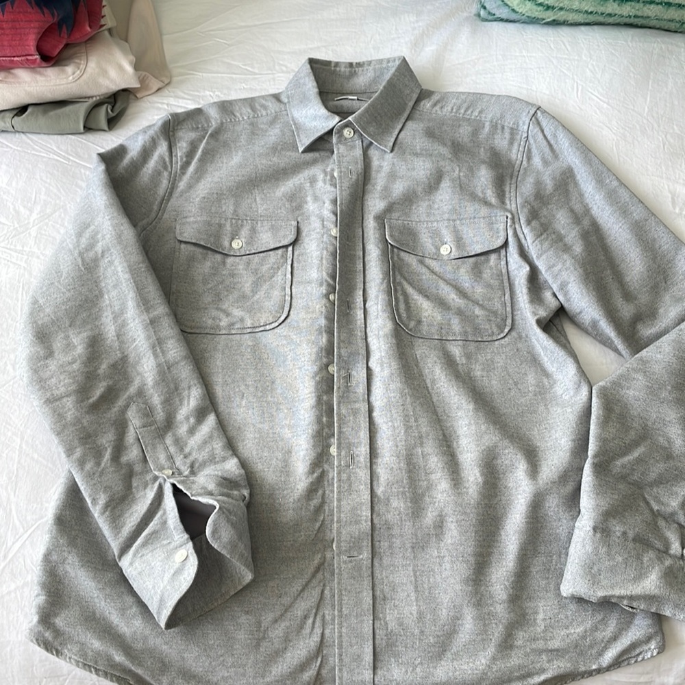REISS MENS BUTTON DOWN SIZE M GRAY